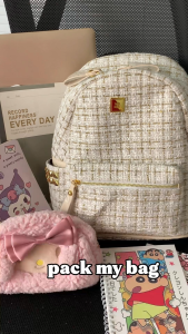 Ready tweed bagTersedia tas ransel kecil wanita murah tas mini wanita ransel murah ransel mini import Ransel Wol Seraser Wanita 2025 Musim Gugur dan Musim Dingin Fashion Baru All-Match Bernilai Tinggi Ransel Kecil Kapasitas Besar tas ransel sekolah cewek