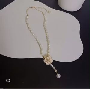 Dây chuyền ngọc trai nhân tạo Doudou Vòng cổ nữ Dây chuyền bạc nữ Dây chuyền hoa trà Choker nữ XL015