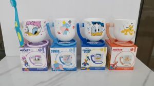 Tặng Kèm Bàn Chải - Cốc Súc Miệng Đánh Răng Hình Chuột Micky Xoay 360 Độ Có Chỗ Để Bàn Chải Đánh Răng Chất Liệu Nhựa Cho Bé-Tiệm Nhà Sóc 2023