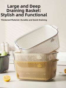 SENGAOPAI | Dual-layer Multi-function Vegetable and Fruit Washing Basket