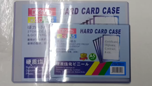 KIDARIO A4 / A5 Super Clear PVC Hard Card Case for Name Card Memo Certificate / PVC Clear Case Plastic Card