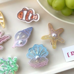 กิ๊บติดผมรูปเปลือกหอยปลาที่มีสีสันมูกน่ารัก เกาหลีหวาน รูปแบบ MIMOON ผม ปริมาณ 28 ชั่วโมง