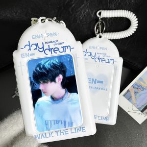 Blue and White En Photo Card Holder Kpop En Blue and White Fantasy Photo Card Holder Suitable for 3-3.5inch Kpop Photo Card Polaroid Photo Storage Display