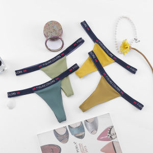 Export European and American Fashion Minimalist Low Waist T-Back Female Trendy New Comfort Breathable Traceless Yoga Exercise T-Shaped Panties