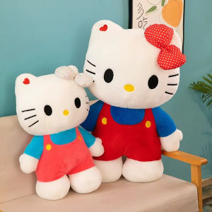 40/60/80cm Sanrio Hello KItty Plush Cartoon Anime Character Stuffed Doll KT Pillow Stuffed Toys Home Decoration Girls Birthday Gifts