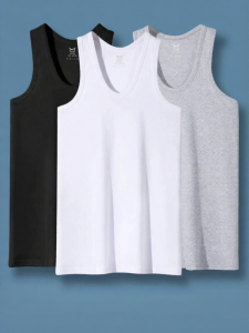 MiiOW | Áo Lót Nam Cotton Sạch Cho Thể Thao Màu Trắng
