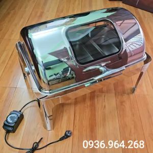 Nồi Hâm Buffe 9 Lít Nắp Kính cao cấp [ hàng dầy ] inox 304