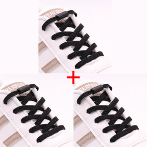 New Elastic Stretch No Tie Shoelaces Metal Lock Shoe Laces for Sneakers Casual Shoes Running Shoes 1Pair/3Pair
