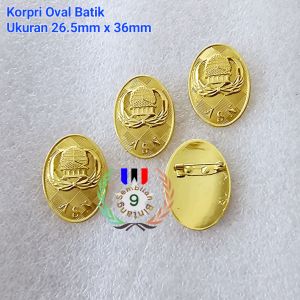 Pin Korpri Asn Oval Peniti Batik
