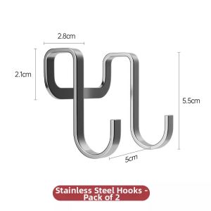 YUHANG | No-Drill Strong Load-Bearing Multi-Function S-Shaped Stainless Steel Hook