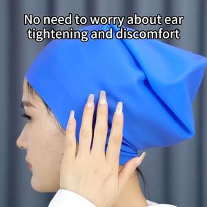 Mũ bơi trơn silicone size lớn POPO CA63 ngăn nước tuyệt đối chống thấm nước chùm tai dành cho phụ nữ tóc dài