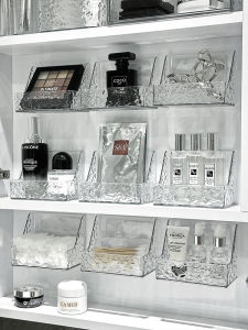 Bathroom Cabinet Storage Box Wall Mounted Cosmetic Organizer Plastic Mirror Cabinet Internal Shelf No Drilling Required