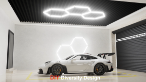 Hexagon Honeycomb LED Light (Upgraded) | Energy-Saving | Car Wash/Beauty/Repair Shop Use