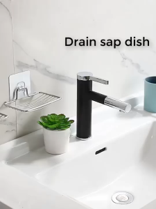 (Baolikai)  High Quality Soap Rack Wall Mounted Soap Holder Stainless Steel Soap Sponge Dish Bathroom