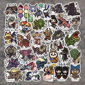 34 แผ่นสติ๊กเกอร์ MonsterHunter สำหรับโน้ตบุ๊กคอมพิวเตอร์ Macbook แผ่นสติ๊กเกอร์เกมวิดีโอสำหรับ iPad แผ่นสติ๊กเกอร์ลายเกมวิดีโอ
