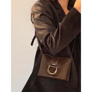 2023 ใหม่มาถึงผู้หญิงมินิสแควร์กระเป๋าHorsehoe BUCKLEแฟชั่นไหล่กระเป๋าถือทุกวันหนังเทียม