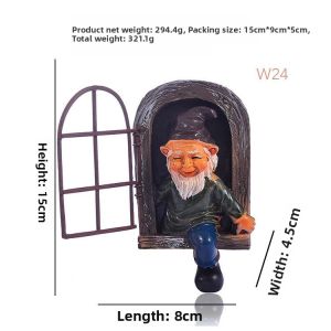 Resin Garden Gnome Statue Decorative Outdoor
