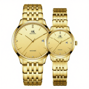 Shanghai | Couples Automatic Mechanical Watch With Date Diamond Pair