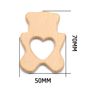 Baby Wooden Teethers Food Grade Animal Natural Beech Wood Animal Tortoise Koala Whale Turtle Shape Pacifier Newborn Toys Beads