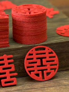 🔥 Wedding Decoration Accessories Mini Wedding Word- SPX-6 结婚礼迷你小囍字手抛喜婚房装饰布置创意婚庆抛洒果盘喜贴楼梯喜