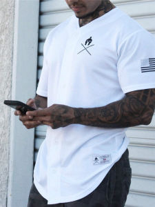 Mens Slim Fit Sports T-shirt Breathable round Neck Short Sleeve Casual Summer Top Comfortable Breathable Sweat Absorbent