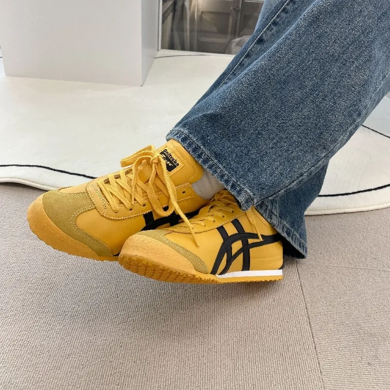 Onitsuka Tiger Mexico 66 Yellow Black Sneakers Domestic Shipping