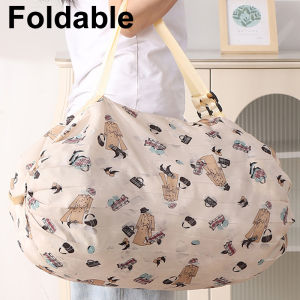 Foldable Foldable Large Size Grocery Reusable Shopping Bags Travel Handbags with Handle Multi Scenario Use Portable Shoulder Bag