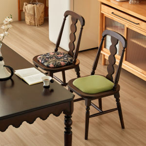 MU FENG ZHI NAN | Vintage French Retro Solid Wood Home Dining Chair
