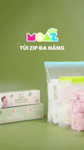 Hộp 20 Túi Zip Đa Năng MOAZ ECO Chất Liệu PE Cao Cấp Không BPA Tiện Dụng Đựng Đồ Bỉm Sữa và Đi Du Lịch