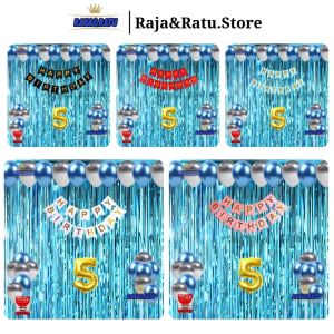 Paket Set Pesta Ulang Tahun Dekorasi Happy Birthday Anak-anak Cowok Dan Cewek Dekorasi Ultah Simple