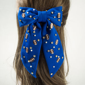 Hot Selling Rugby Spring Hair Clip Womens Fashionable Fabric Rhinestone PearlSimple Sports Style Hair Accessory Hair Clip