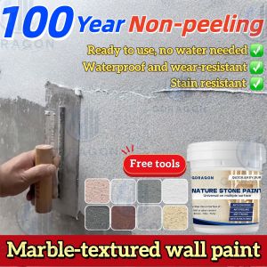 GDRAGON Epoxy Colored Sand Paint Wall Paint 1kg /4kg Sand Marble Wall Waterproof Wear-Resistant Imitates Stone Paint
