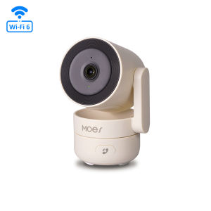 MOES | MOES Tuya Wi-Fi 2.4G/Wi-Fi 6 Smart Indoor Camera Security Pan/Tilt Motion Tracking&Sound Detection Infrared Night Vision Monitor