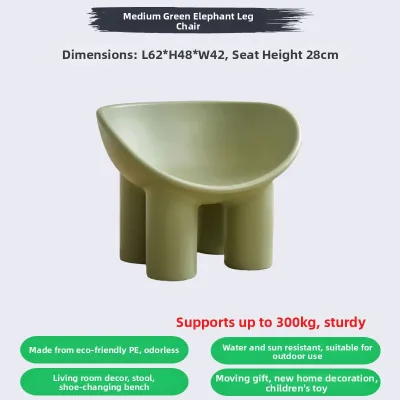 Creative Design Elephant Leg Chair Lazy Sofa Single Person Childrens Stool Country Style Living Room B&B Furniture
