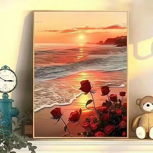DIY Oil Painting 20x20cm with frame child painting Paint by Numbers scenery oil painting Decorative hanging picture