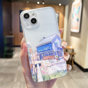 Ốp Lưng Điện Thoại Silicon Chống Sốc Trong Suốt Hoạt Hình Cho Apple 13 iPhone 14 pro Max 11 pro 12 Mềm 17 Toàn Diện 16 Chống Rơi 8 plus 7 Dễ Thương 15U