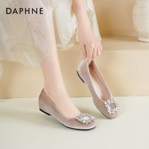 Daphne | Buckle Rhinestone Flat Shoes French Style