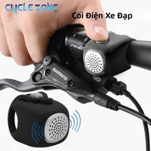 Còi Xe Đạp Điện Chuông Xe Đạp Lớn Gắn Tay Lái Báo Động Cho Xe Đạp Địa Hình Xe Đạp Đường Trường Xe Tay Ga Màu Đen Phụ Kiện Cảnh Báo An Toàn