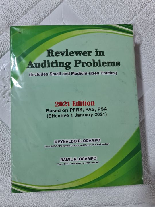 Reviewer in Auditing Problem 2021 edition By: Ocampo | Lazada PH