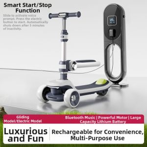 BONINGYU | Xe Scooter Điện Gấp Đổi Năng Lượng Được Cho Trẻ 6-12 Tuổi