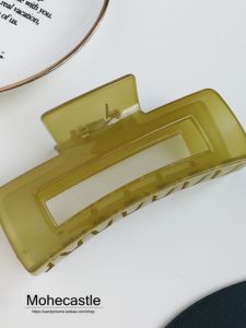 Matcha Jelly Color ~ Oversized Grip South Korea Ins Hair Claw Updo Hair Back Head Barrettes Simple Hair Clip Shark Clip