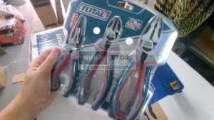 THT2K0301S ชุดคีมกันไฟ 1000V VDE Total ชุดคีม 3 ตัวชุด (คีมปากแหลม+ปากจิ้งจก+ปากเฉียง) รุ่น THT2K0301S