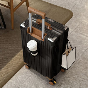 MANLVSHI | Durable Aluminum Frame Suitcase with Lock 28 Inch