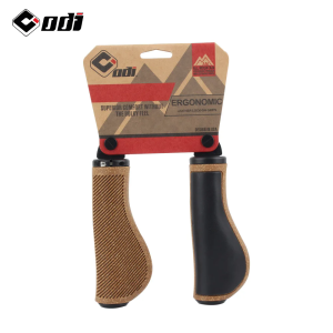 Odi | ODI Leather Bike Grips Ergonomic Mountain Folding Bicycle Handlebar Cover Comfortable Shock Absorbing MTB Handle Bar Cuff Grips