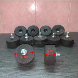 Cao su chống rung đường kính 60 (mm) Cao su kê chân máy Cao su chống rung phi 60 cao 60 40 30 (mm) - có ốc