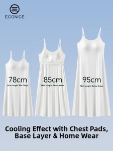 econice | Cooling Plus Size Padded Camisole Sleep Dress