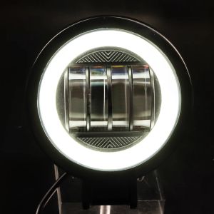 Halo Angel Eye 4-Lens LED Projector Headlight 6000K White with DRL for Car Motorcycle