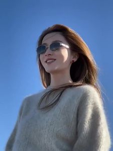 Evil Pet | Sunglasses For Women High-end Luxury Titanium Oval Half-frame