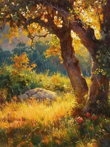 Scenic Tree Landscape Artwork Jigsaw Puzzle 500/1000/1200/2000PCS Stress Relief Puzzle Wall Art Decor Gift