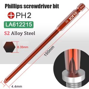 LAOA 1pc Screwdriver Bit S2 Alloy Steel Bit for Electric Screwdriver Hand Drill With Magnetism Phillips Bit Slot type